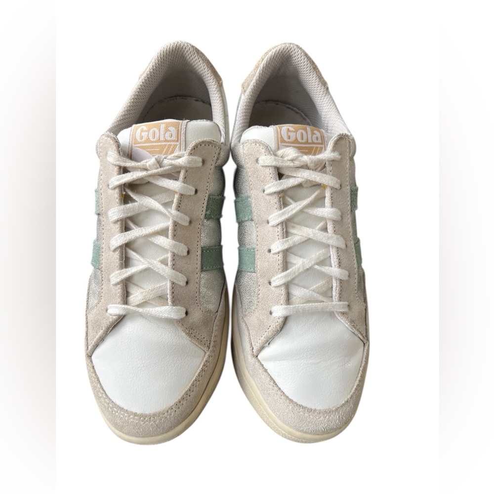 Gola Superslam Blaze sneakers in Silver Green Mist Feather Grey Women’s 6 SOOL - Picture 6 of 10